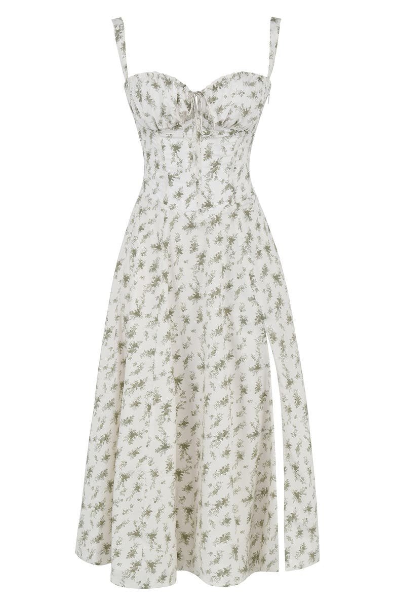 Aurora - Romantic Women's Wedding Guest Dress with Sweetheart Neckline and Front Slit