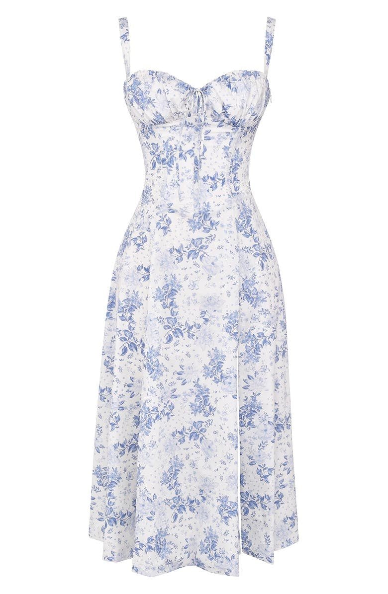 Aurora - Romantic Women's Wedding Guest Dress with Sweetheart Neckline and Front Slit