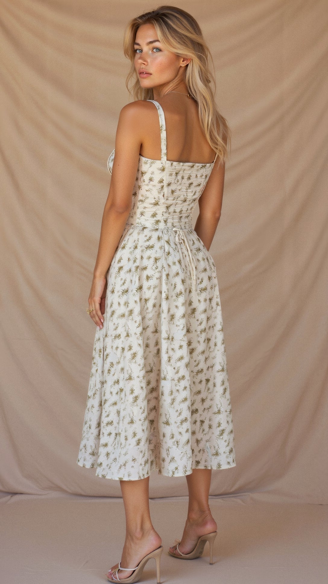 Aurora - Romantic Women's Wedding Guest Dress with Sweetheart Neckline and Front Slit