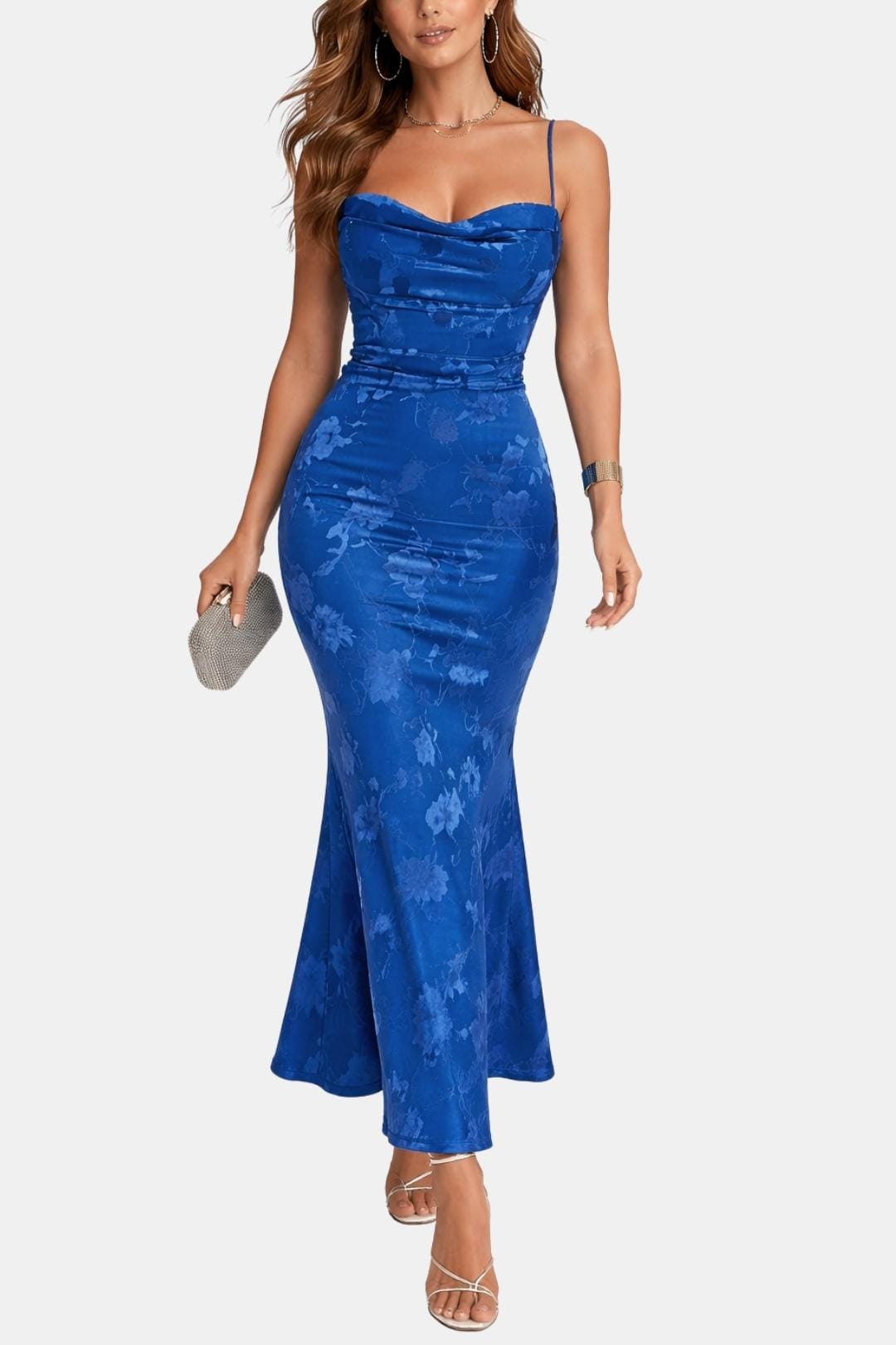 Chloe - Elegant Women's Summer Dress with Cowl Neckline and Mermaid Hem