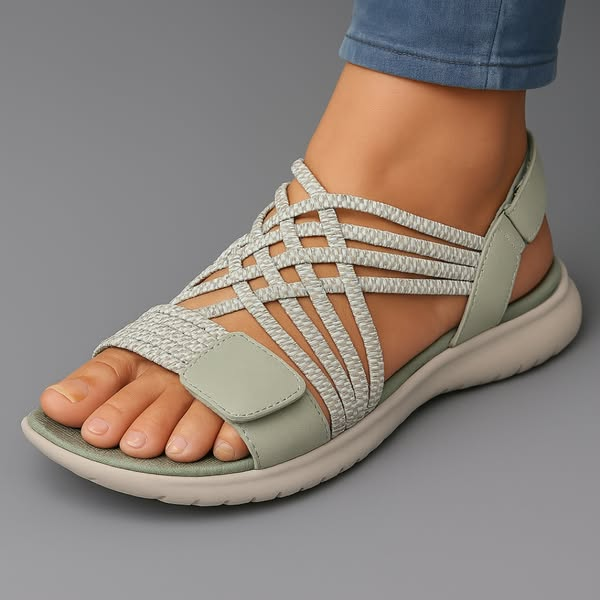 Ella - Orthopedic Sandals for Women with Elastic Crossover Straps and Lightweight Sole
