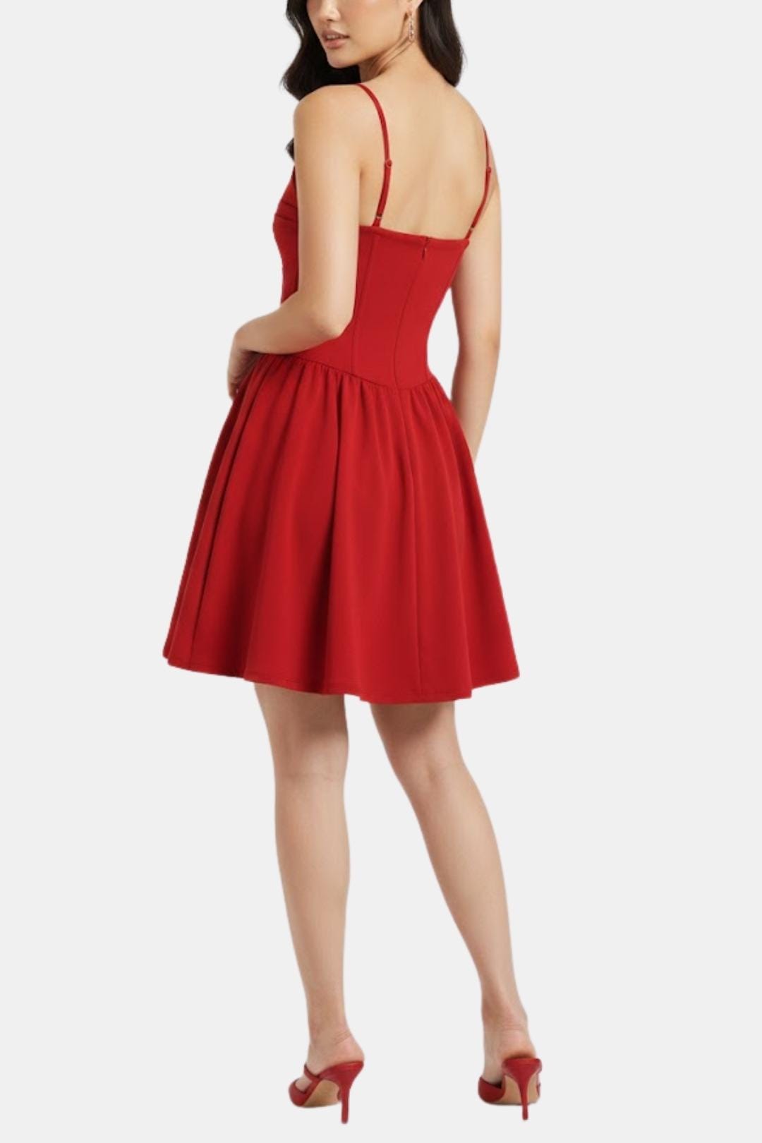 Isabella - Elegant Women's Wedding Guest Dress with Corset Bodice and Flared Skirt