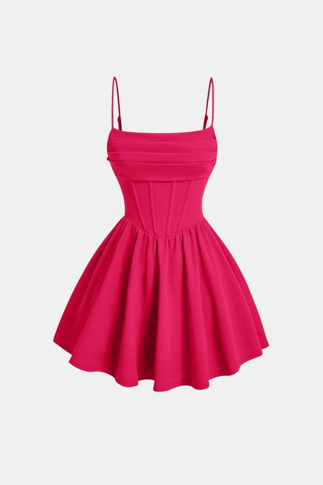 Isabella - Elegant Women's Wedding Guest Dress with Corset Bodice and Flared Skirt