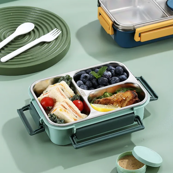 Lunch Box | Insulated Food Container with Stainless Steel Compartments