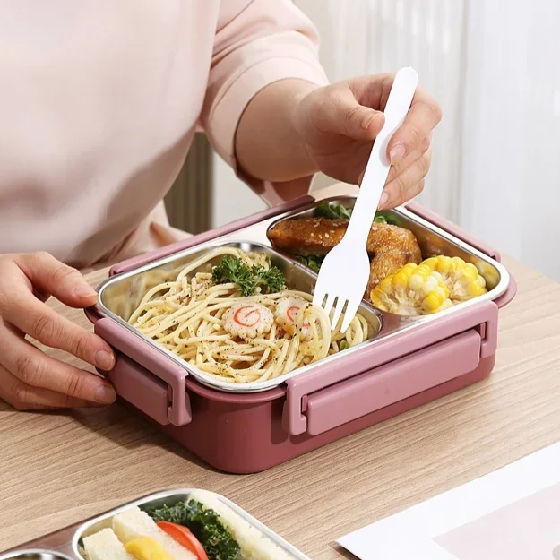 Lunch Box | Insulated Food Container with Stainless Steel Compartments