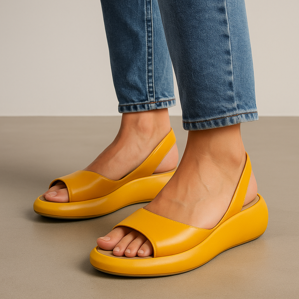 Riley - Orthopedic Sandals for Women with Cushioned Wedge Sole and Slingback Strap