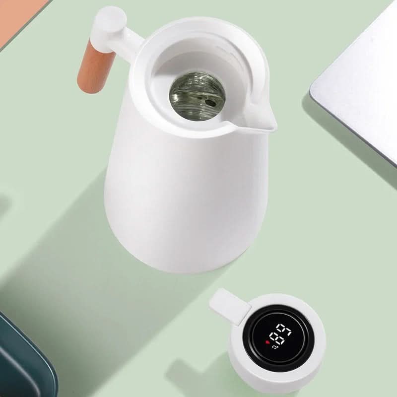 Thermal Carafe with Temperature Display | 1 Liter Insulated Coffee & Tea Carafe