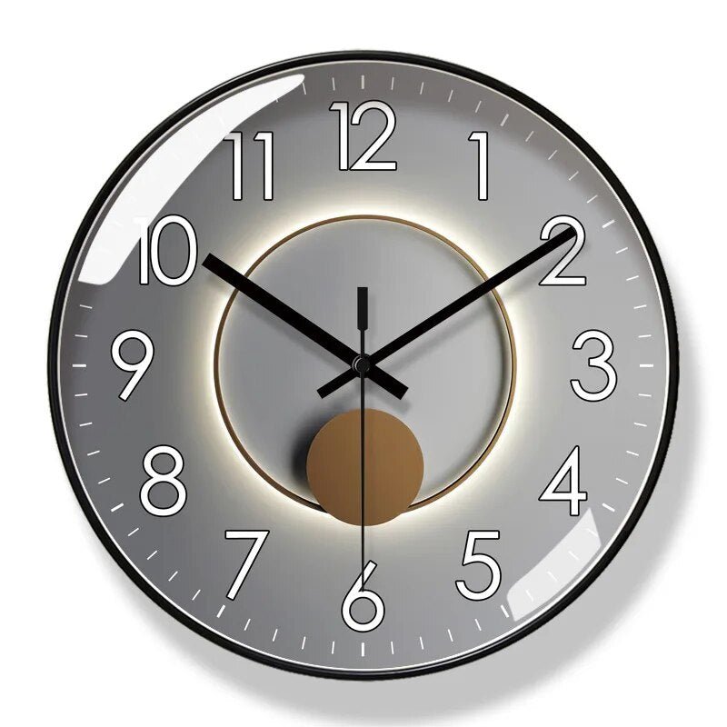 Modern Nordic style wall clock in black with minimalist Scandinavian design