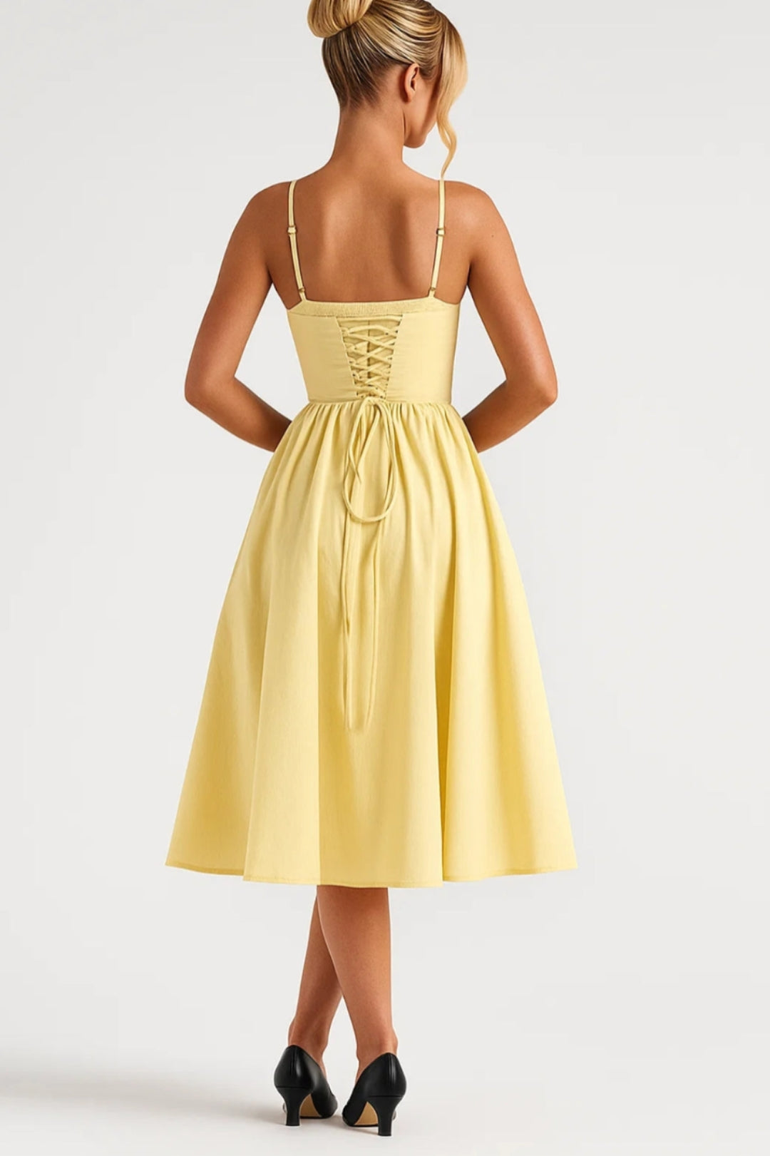 Midi Dress Women - Sweetheart Corset | -Up Back